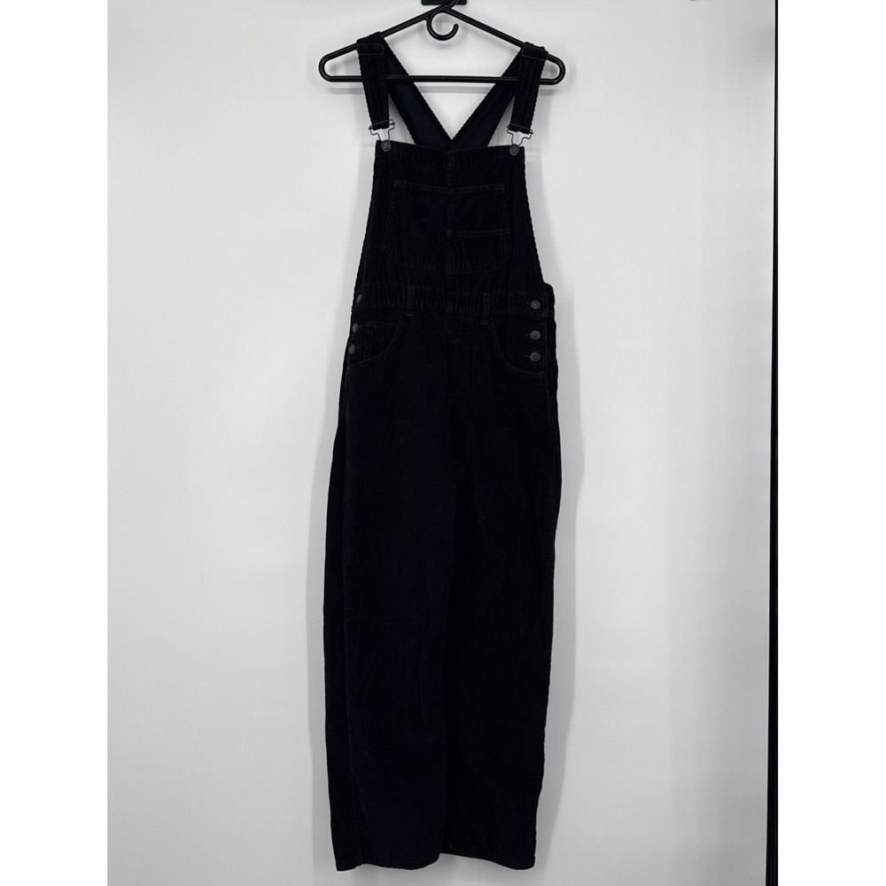 Free People We The Free Ziggy Overalls Black Corduroy Relaxed Fit Womens Small - Picture 2 of 8